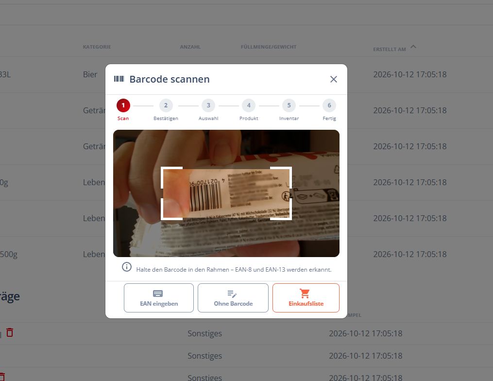 Barcode scannen
